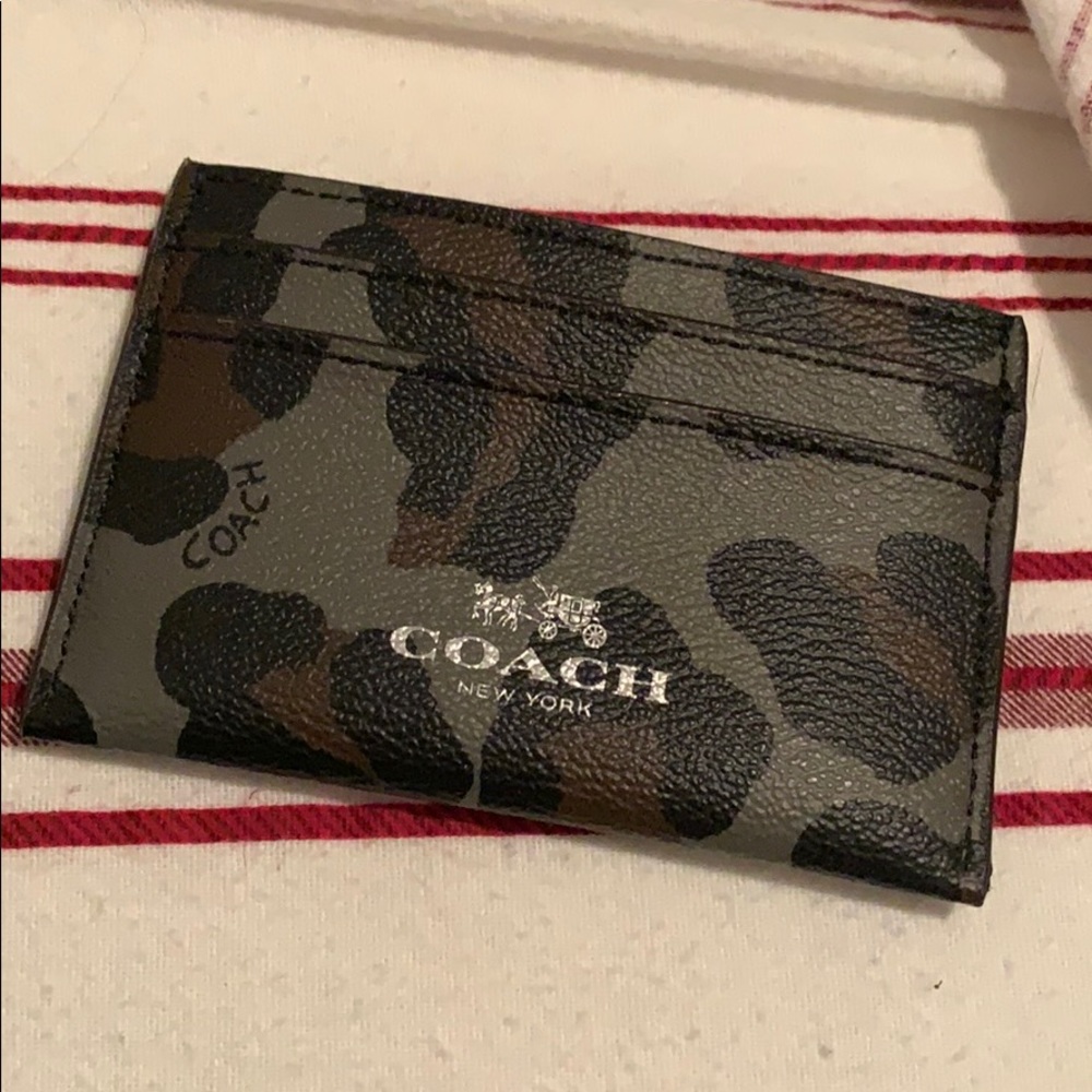 💕Coach Cheetah Card Holder